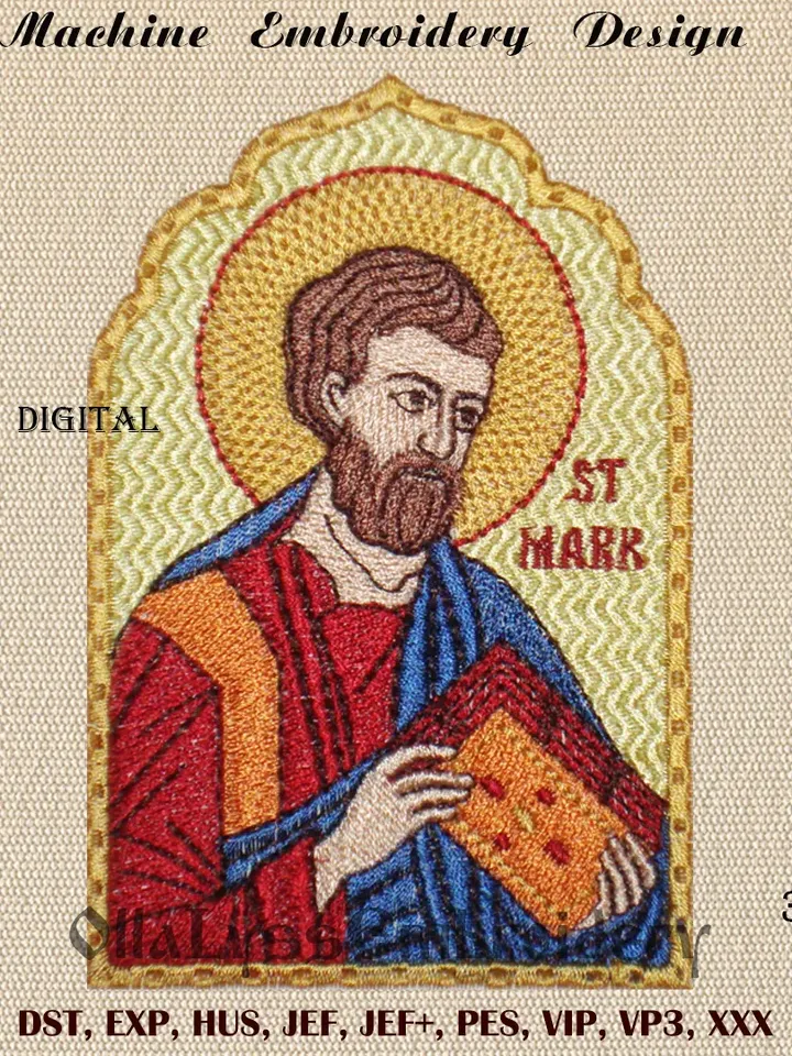 Saint Mark the Evangelist machine embroidery design
