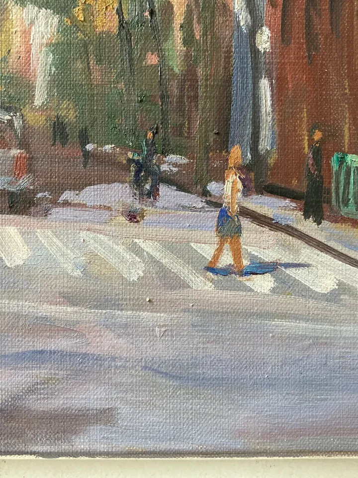Village Cigars/West Village/NYC- Large Original New York Cityscape Painting, 16x20 Oil on Linen, Contemporary Impressionist Fine Art