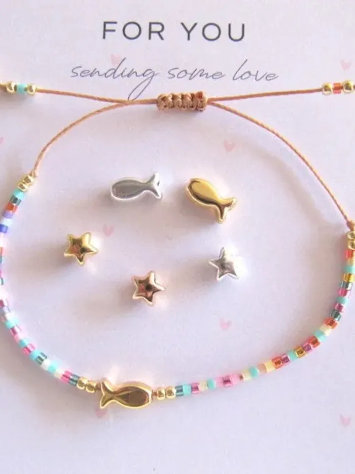 Miyuki bracelet fish, gift Card, Dainty & Beaded Tiny beads, Miyuki bracelet, bracelet mom, gift woman, bracelet valentine gift, jewellry