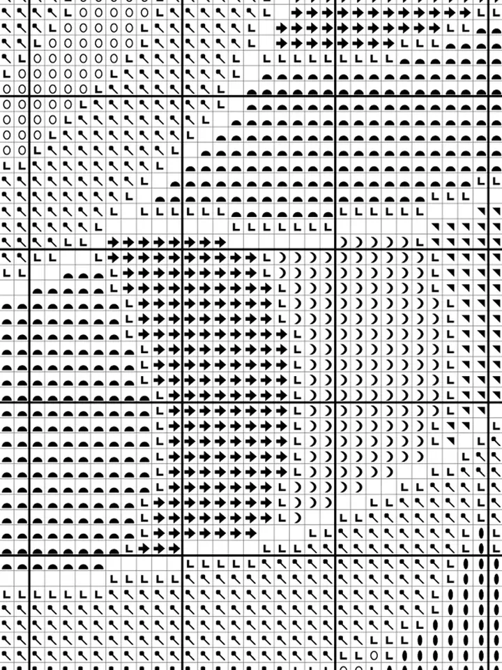 Funny cross stitch pattern. Abstract cross stitch pattern. Psychedelic art.