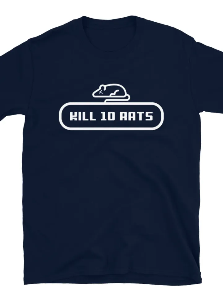 Kill 10 Rats T-Shirt | Unisex MMORPG Tee, Quest and Gaming Top, LARP, Dungeon, Video Games, Role Playing T