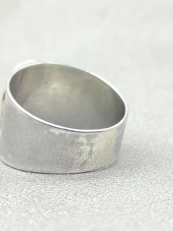 Spiral Ring, Band Ring, 925 Silver Ring, Handmade Ring, Bohemian Ring, 20mm Wide Ring, Meditation Ring, Anxiety Ring, Swirl Ring, Fine Ring