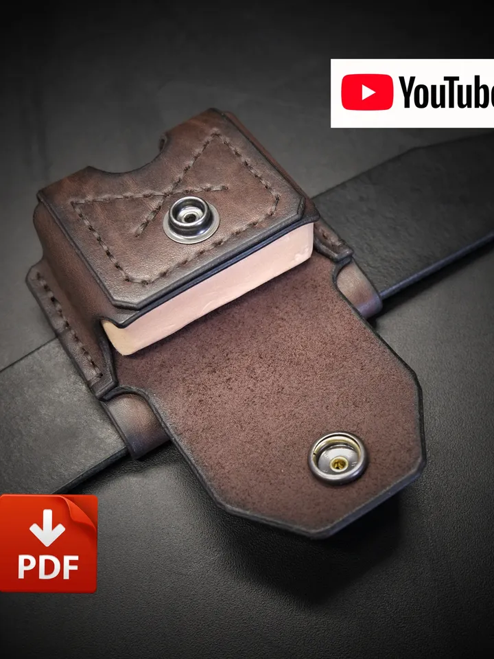 Leather pattern to make AirPods Pro - belt case. OTH12