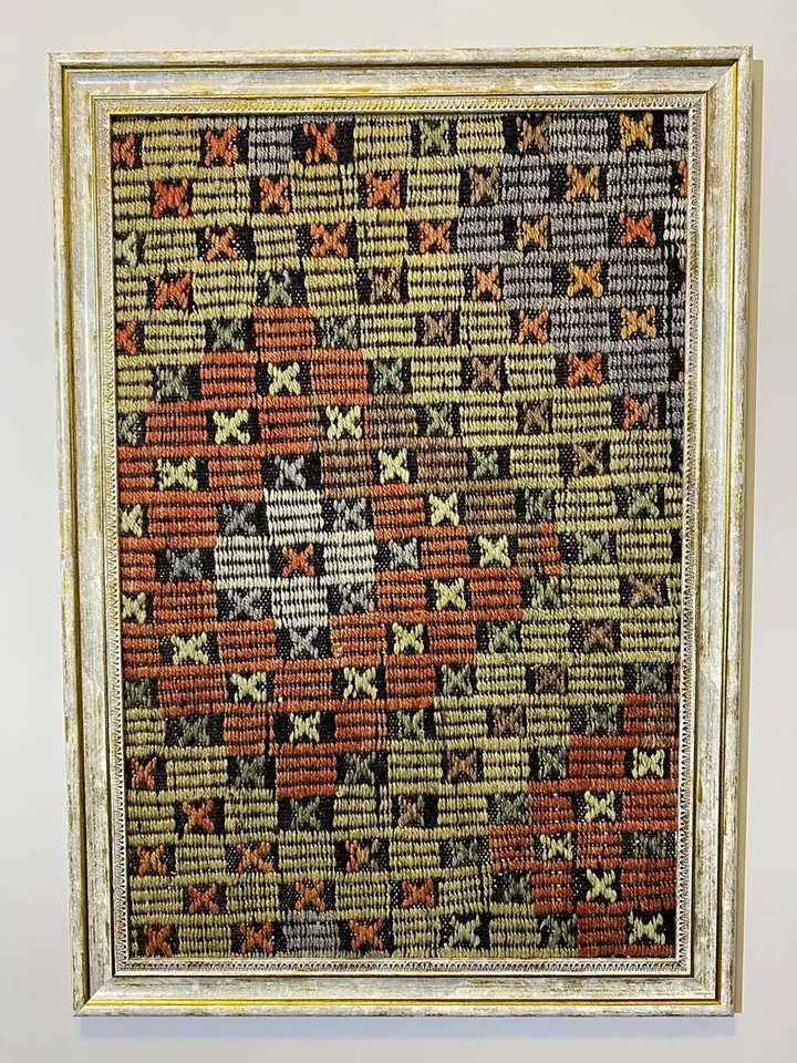 Vintage wall kilim art, unique hand-woven woolen kilim on the wall, home decor , 50x70 cm