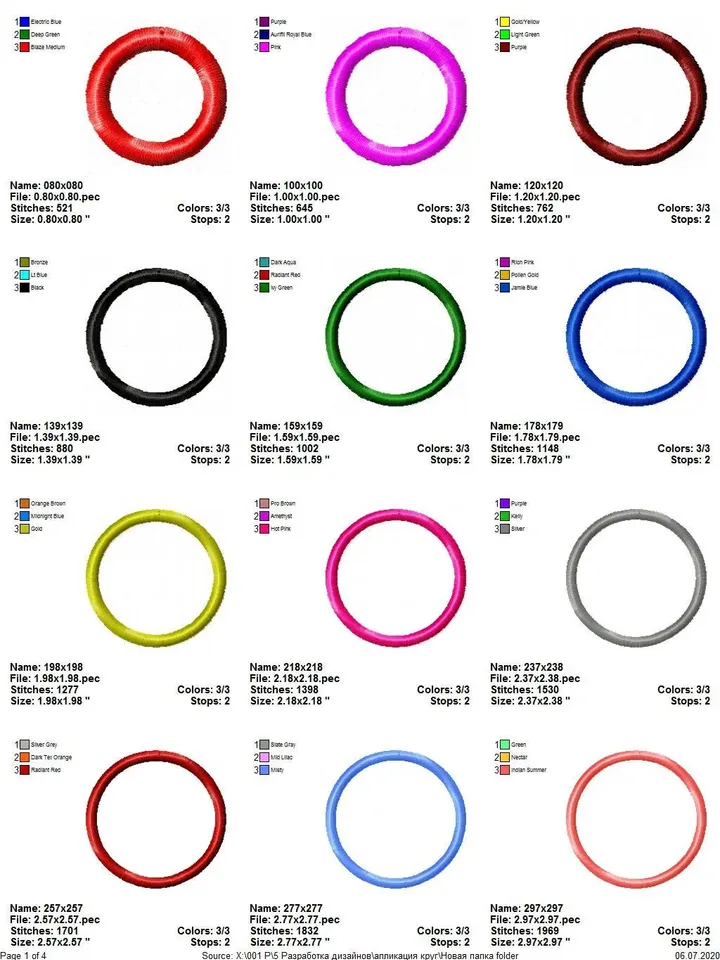 Circle Applique Machine Embroidery Design Mini embroidery Designs Circle shape applique In The Hoop mug rug Embroidery file Instant Download