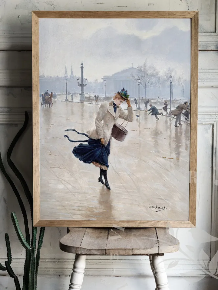 French Wall Art Painting, Woman Portrait Vintage PRINTABLE, Large Artwork Downloadable | 108