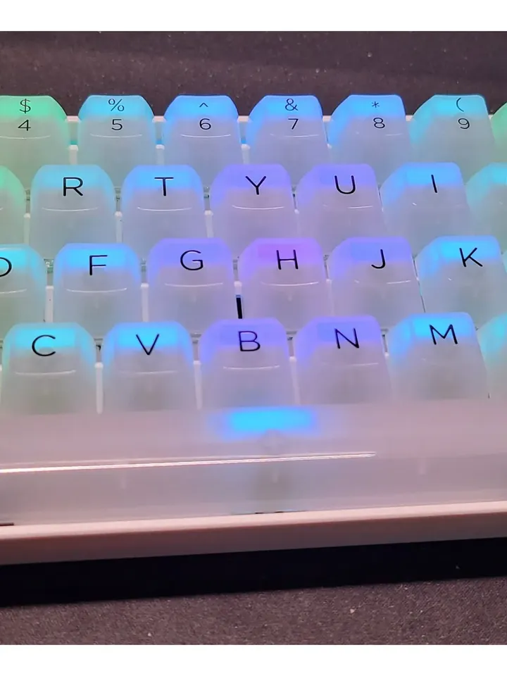 White Clear keycap Backlight keycap Transparent keycap Mechanical keyboard keycap Keycap set White keycap