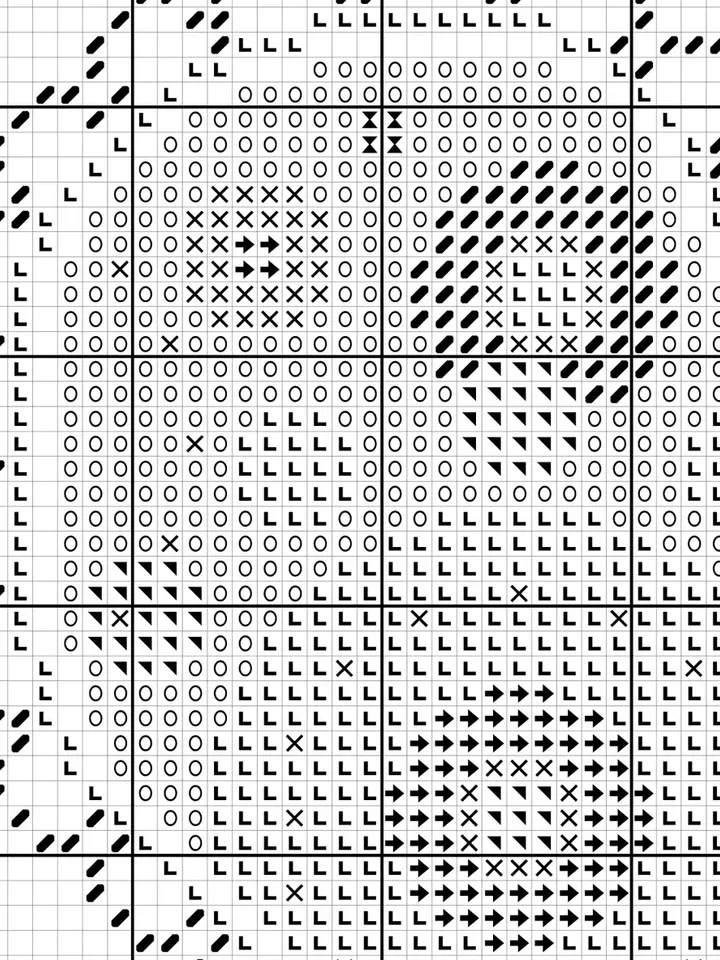 Abstract Hearts Cross Stitch Pattern. Set of 3. Love cross stitch.