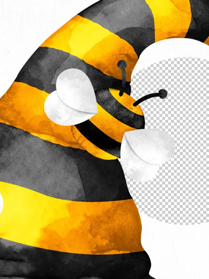 Bee Gnome Clip Art. Cute Characters, Hand Drawn graphics. Digital Download. OliArtStudioShop