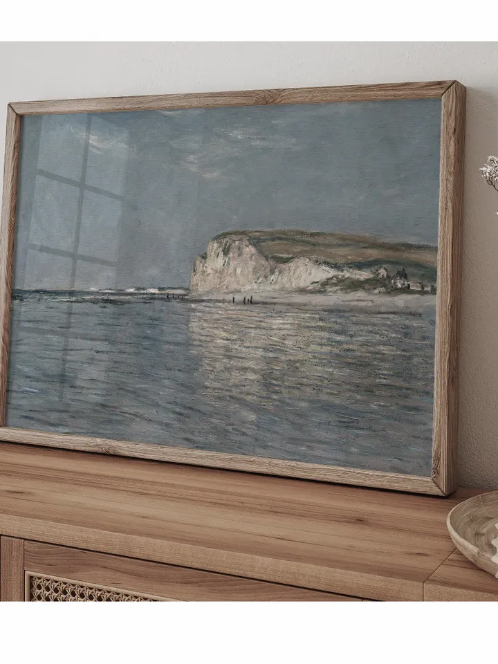 Vintage Moody Coastal Landscape Painting, Claude Monet Printable Wall Art, Downloadable | 08