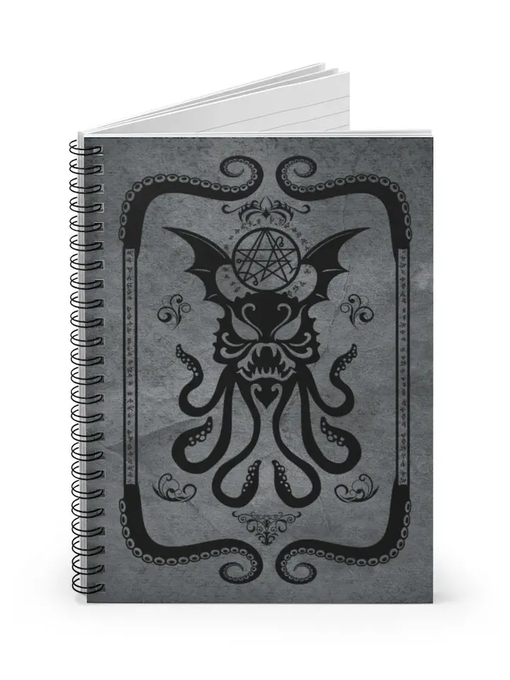 Lord Cthulhu 6X8&quot; Spiral Notebook | Ruled Line Lovecraftian Notebook, HP Lovecraft Journal, Call of Cthulhu Logbook