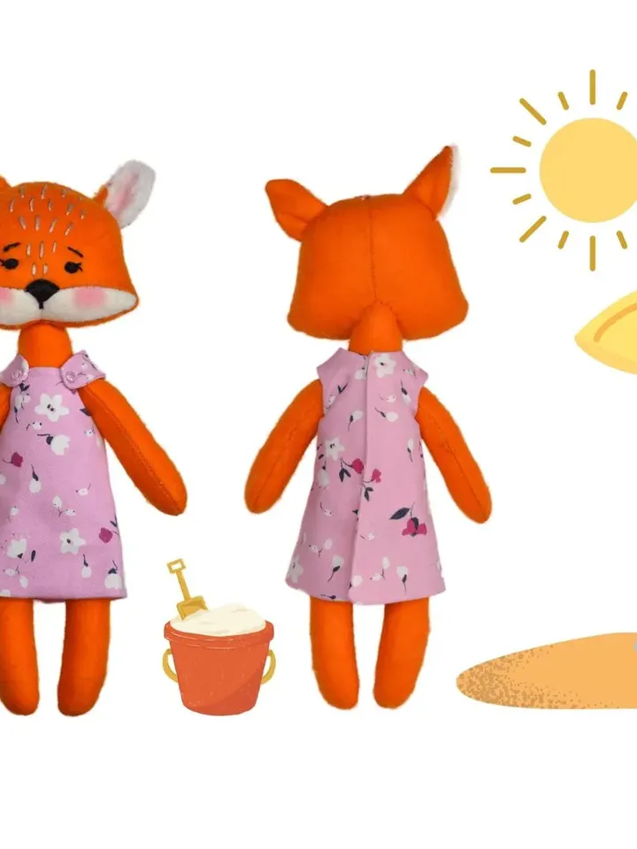 Patterns of a Fox Doll and a set of clothes for her. Bundle offer / Easy to follow photo instructions