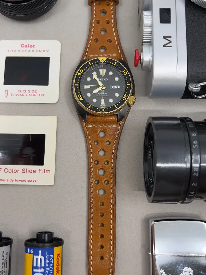 Leather Watch Strap, Watch Straps 22mm 20mm 19mm, Leather Cuff Band, Bund Watch Strap 20mm, Light Brown Genuine Leather Wristwatch Band