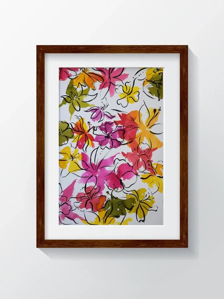 Small Watercolor Painting.Original Watercolor Painting.Handmade Watercolor Paint. Watercolor Paints. Watercolor Flowers. Watercolor Original