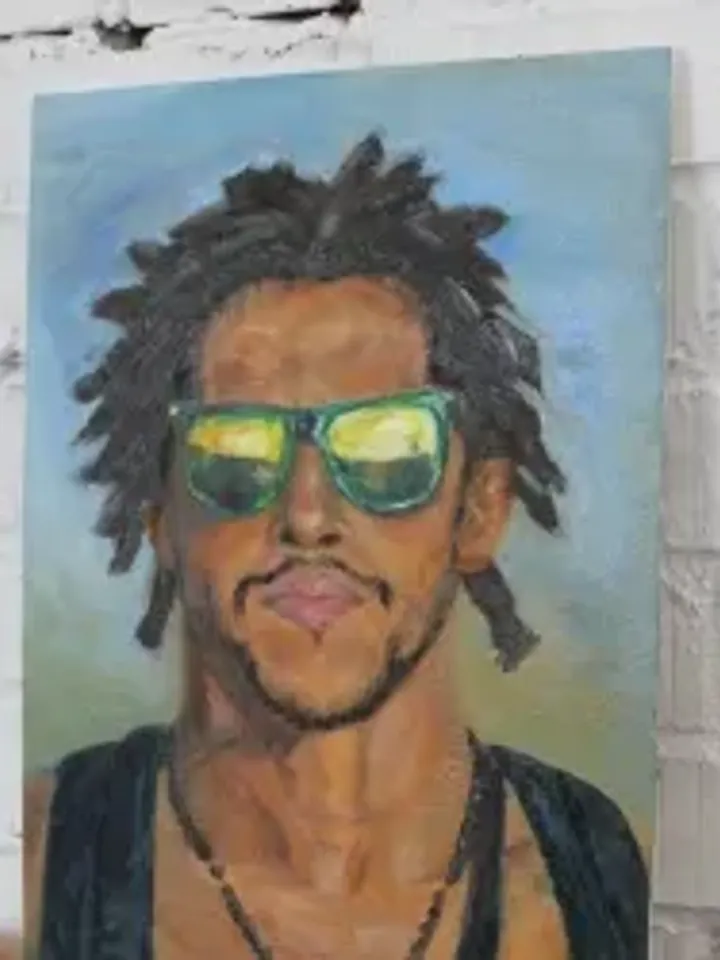 Man portrait oil painting original on canvas