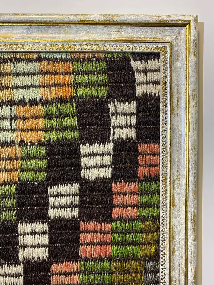 Vintage wall kilim art, unique hand-woven woolen kilim on the wall, home decor , 50x70 cm
