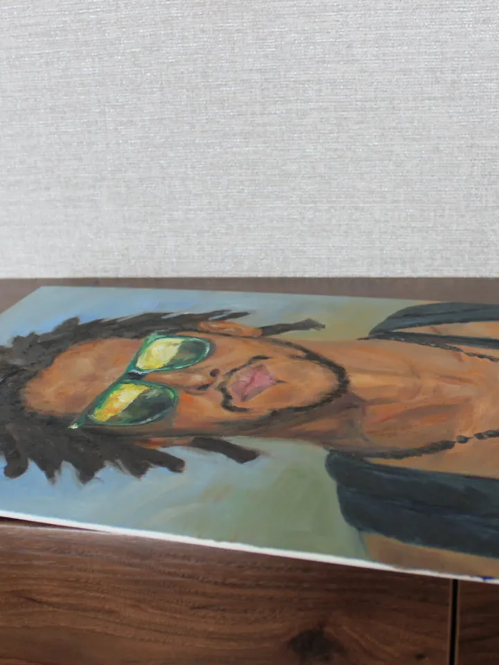 Man portrait oil painting original on canvas