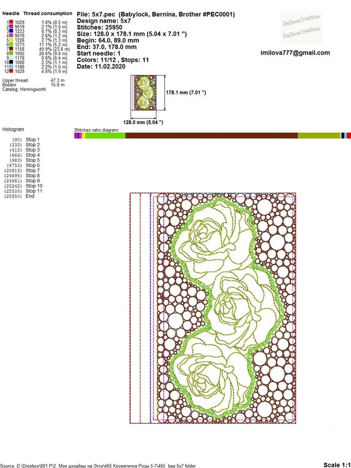 Embroidery designs cosmetic bag zippered bag travel zip bag embroidery designs. ITH zippered bag Embroidery Design. File Instant Download