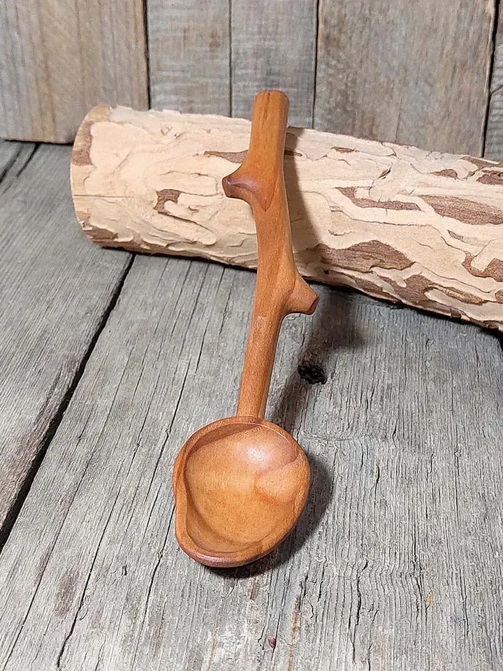 9th anniversary willow wood gift, Wedding anniversary, Handmade wooden spoon, Dessert spoon, Small measuring wood spoon