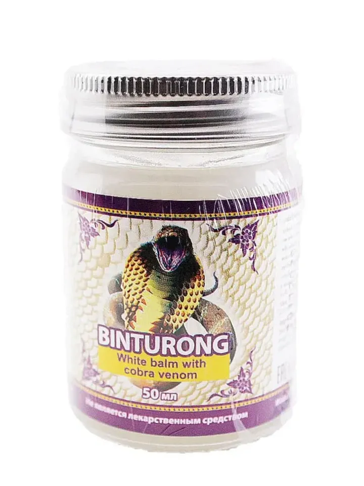 Thai white balm with cobra venom Binturong, 50 ml