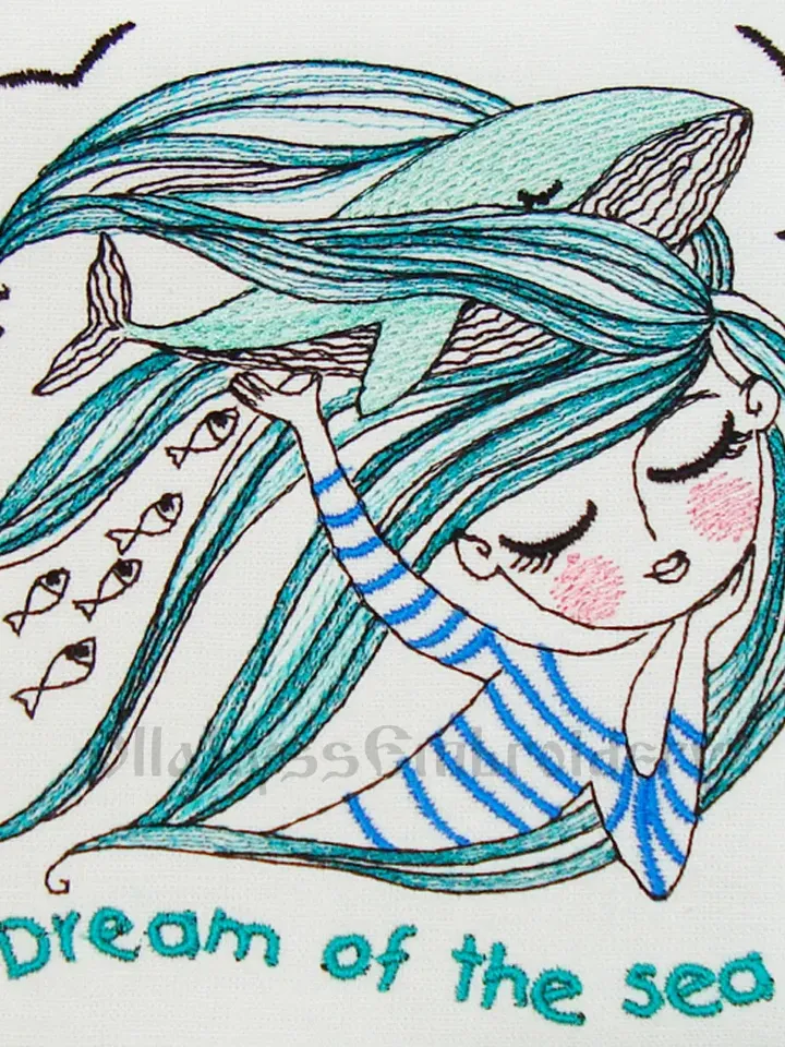 Dream of the sea machine embroidery design
