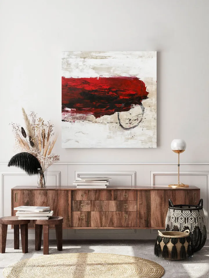 Large abstract Painting,Abstract Painting,Original Artwork,Abstract Art,Red Abstract Painting,Painting on canvas,Modern Painting,Home Decor