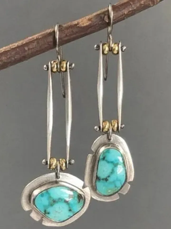 Geometric Drop earrings, Tribal Earrings, Large Boho Earrings, Ethnic Earrings, Bohemian Earrings, Festival, Gypsy Earrings, Chandelier