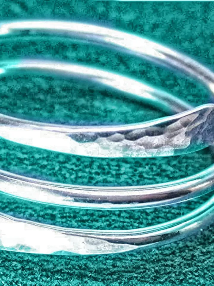 Adjustable Hammered Silver Thumb Ring