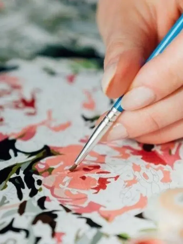 Canvas Adele Bloch Bauer Coloring by Number Set with Hoop , the art of painting, education and entertainment.