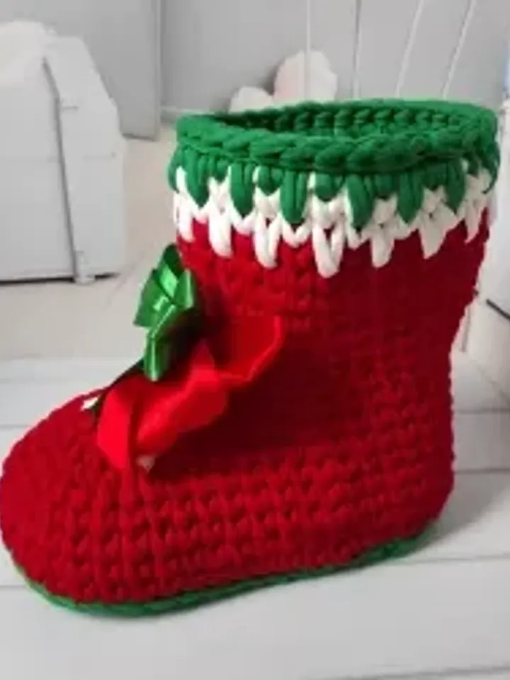 Handmade boots for new year and christmas, sweets basket