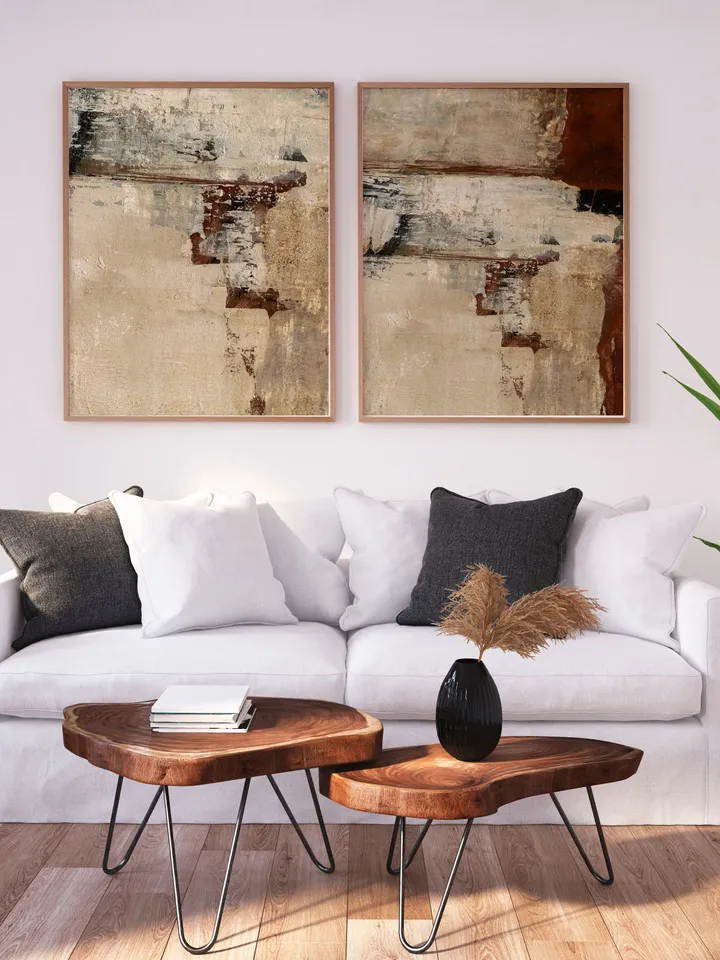 Extra Large Wall Art Abstract, Custom Photo Canvas, Set of two abstract prints, Abstract canvas art, Abstract art print, Prints wall art