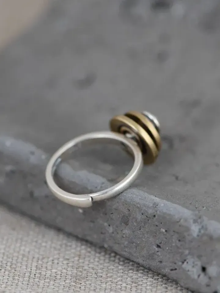 925 Silver Spinner Ring, Unique Spinner Ring, Fidget Spinner Ring, Fidget Ring, Resizeable Spinner Ring, Thailand Ring,Thailand Gift, Fidget