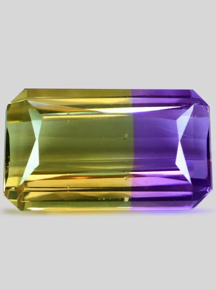 6.88 CT Outstanding Bi Color Purple & Golden Yellow Unheated 100% Natural Ametrine