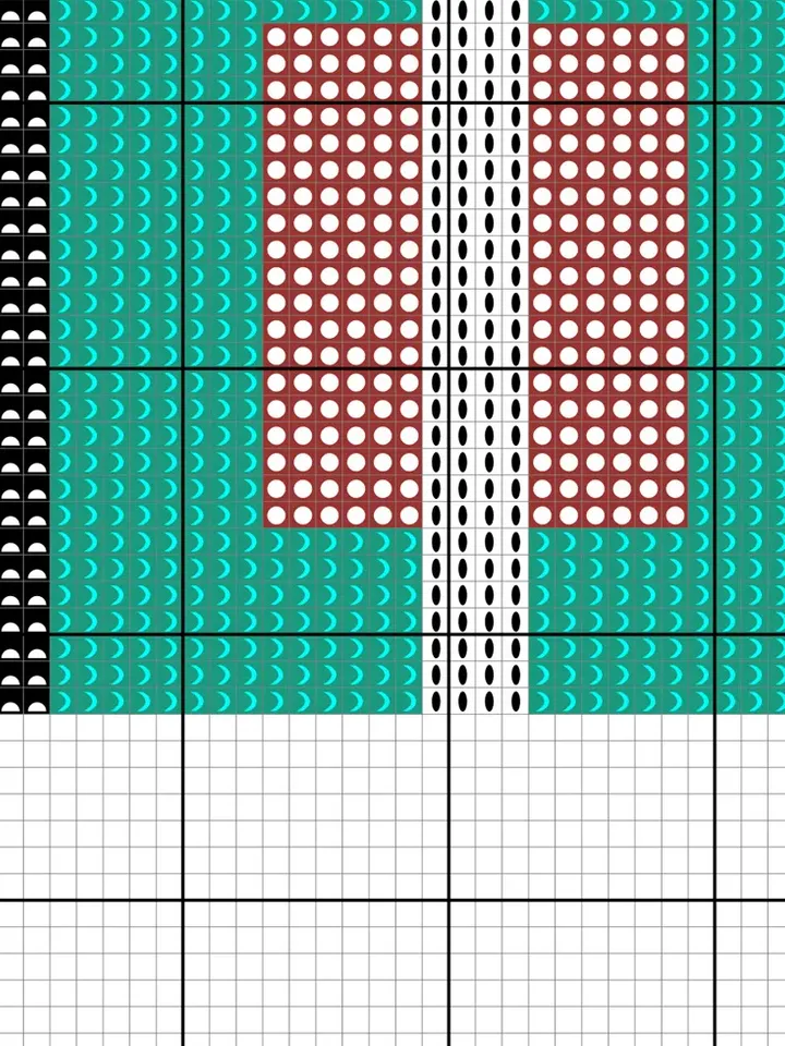 Abstract fish cross stitch pattern. Scandi cross stitch pattern. Folk cross stitch pattern.