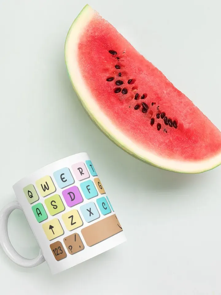 White glossy mug
