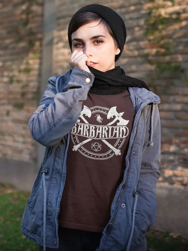 Barbarian Roleplaying T-Shirt | Unisex DnD Inspired Tshirt, War Gaming Shirt, RPG Tee, Distressed Gift for Geek
