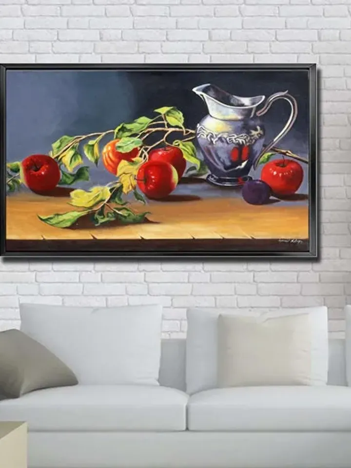 Still life Print on Canvas , Floating Frame Option, Modern Wall Art, Extra Large Canvas Wall Art