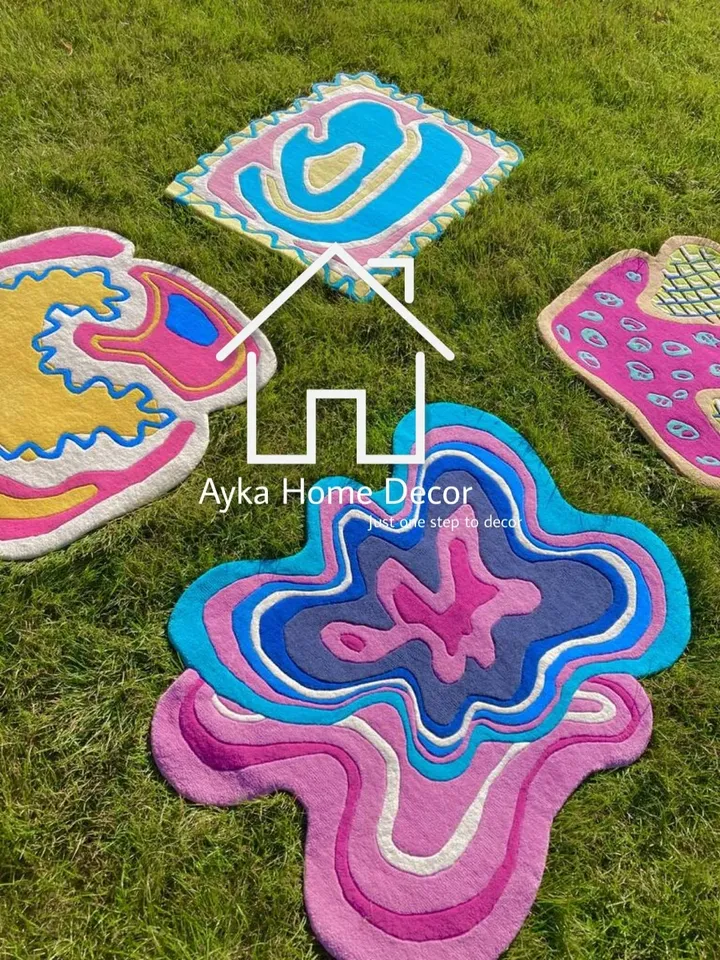 Ayko Hand Tufted 100% Pure Woolen Area Rug For Hall Kitchen Living Room Bed Room Dining Room Kids Room Carpet / Modern Rug Carpet Christmas