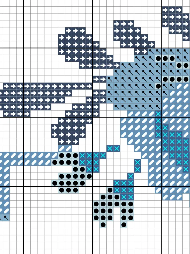 Floral Wreath cross stitch pattern. Modern cross stitch. Flower cross stitch.