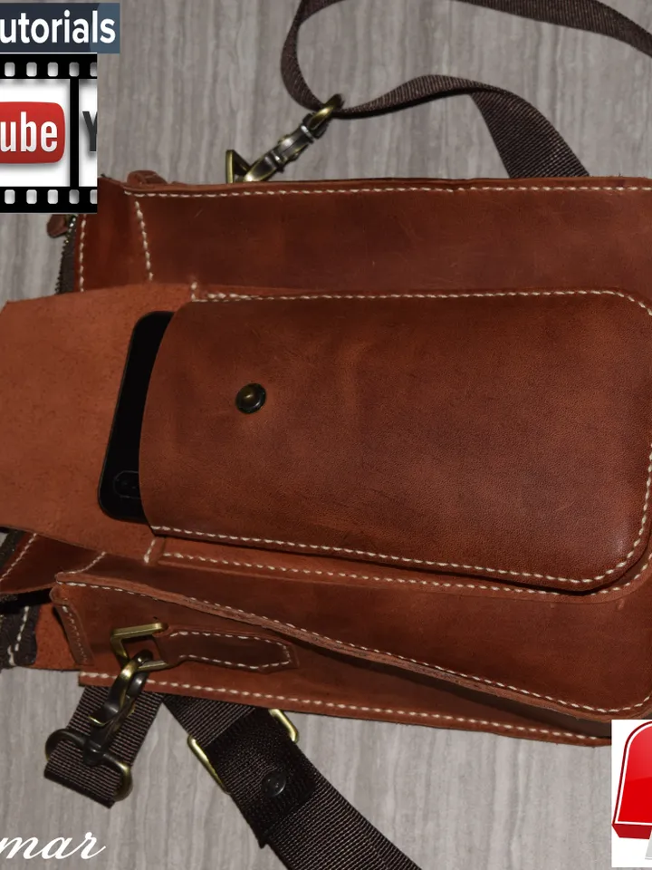 Leather Pattern BAG - Messenger Bag PDF - DIY - Leather bag - Template Leather bag
