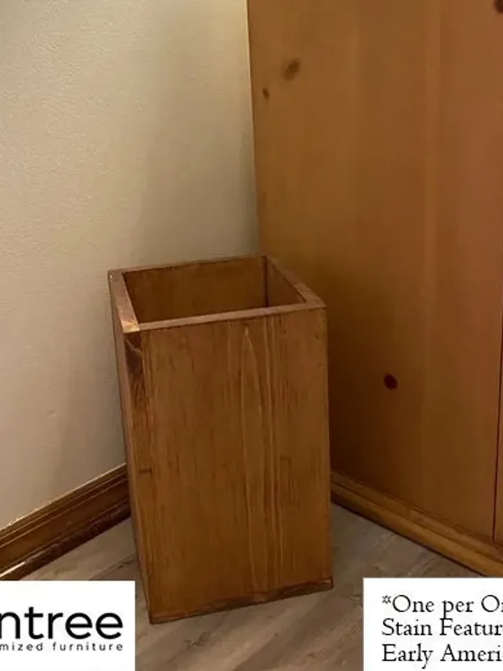 Handmade Recycled Solid 3/4" Wood Waste-Bin | Trash Bin | Trash Can | Wastebasket Dustbin | Garbage Box | Bucket | FREE SHIPPING!!