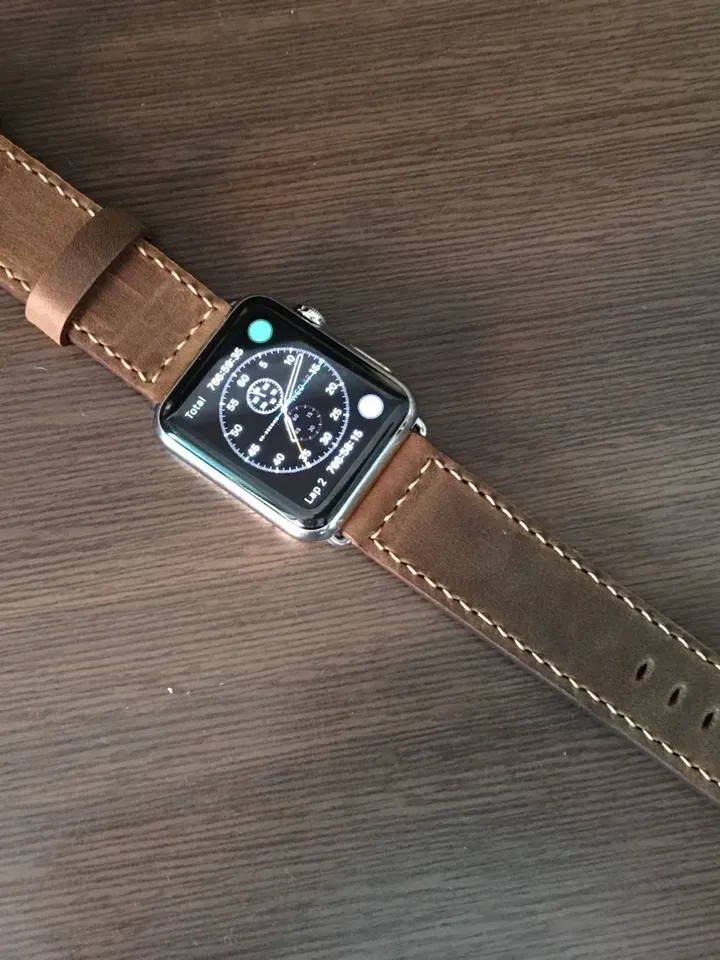 Apple iWatch Band Series 7 45mm 44mm, Apple Watch Strap, Brown Vintage Smart Watch Band, Wristwatch Band for Apple Watch SE, Gift Ideas