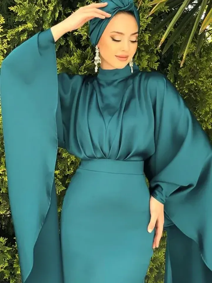 AHUNARE HIJAB - Wedding Dress, Muslim Evening Gown, Nikah, Islamic Wedding, Engagement, Bridesmaid,