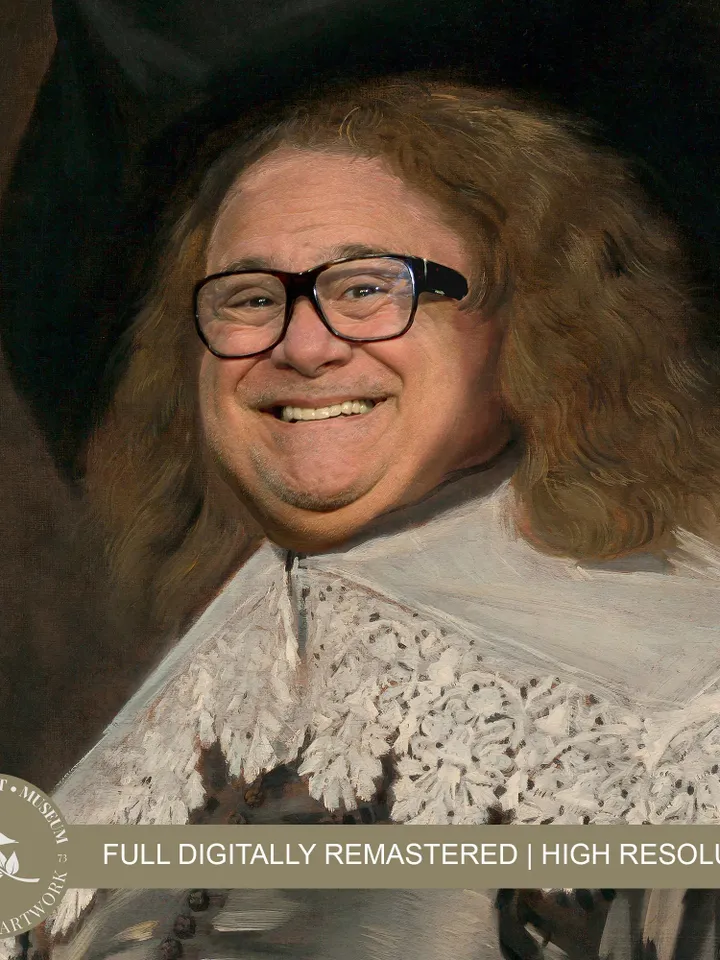 Danny DeVito Art Vintage Funny Wall Art PRINTABLE Painted Portrait, Funny Gift Cottage Core Decor Downloadable | #171