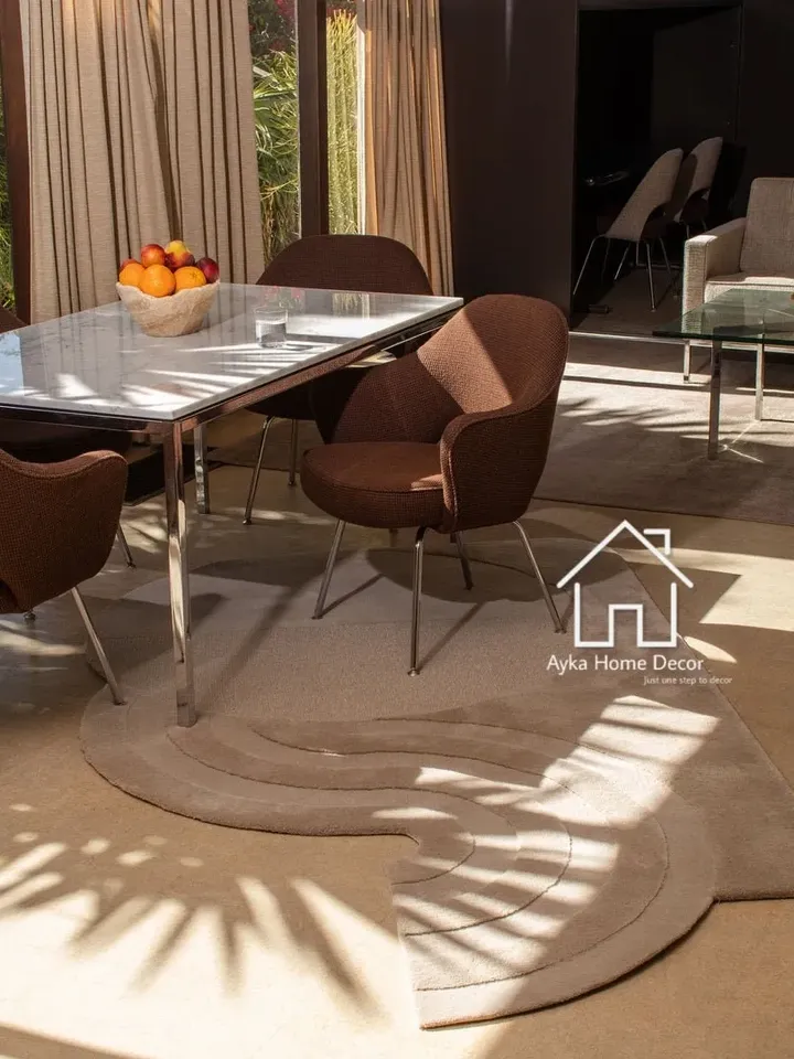 Irregular Hand Tufted 100% Pure Woolen Area Rug For Hall Kitchen Living Room Bed / Dining Room Kids Room Carpet / Christmas Gift / Handmade