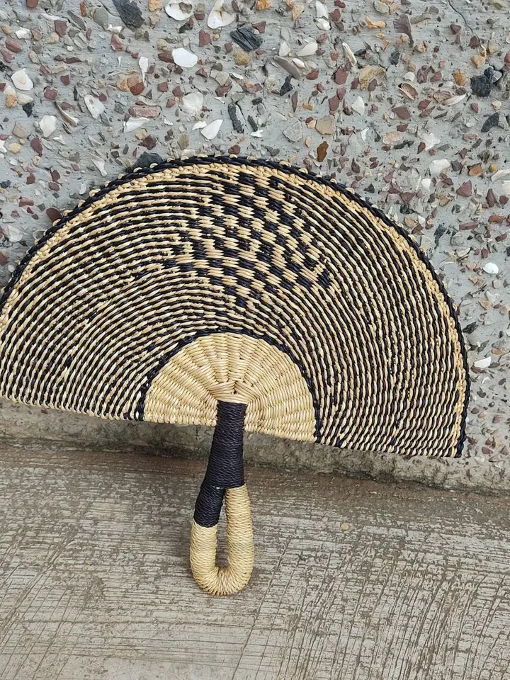 Custom Hand Fan, African Portable Wall Hanging Basket, Woven Basket Wall Decor
