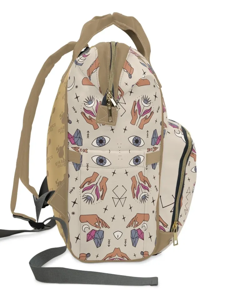 Astrology Backpack | Divination Game Bag, Tarot Readings Backpack, Palm Reading Organizer, Mystical Bag of Holding, Horoscope Pattern Bag