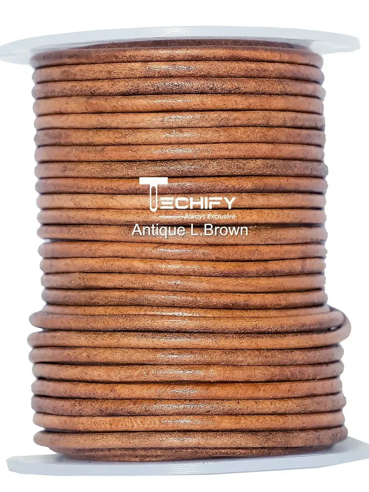 Genuine Round Leather Cord for jewelry making 1/1.5/2/3mm - Many Colors - Bracelet Leather Cord - Boho Cord - 100 Meters