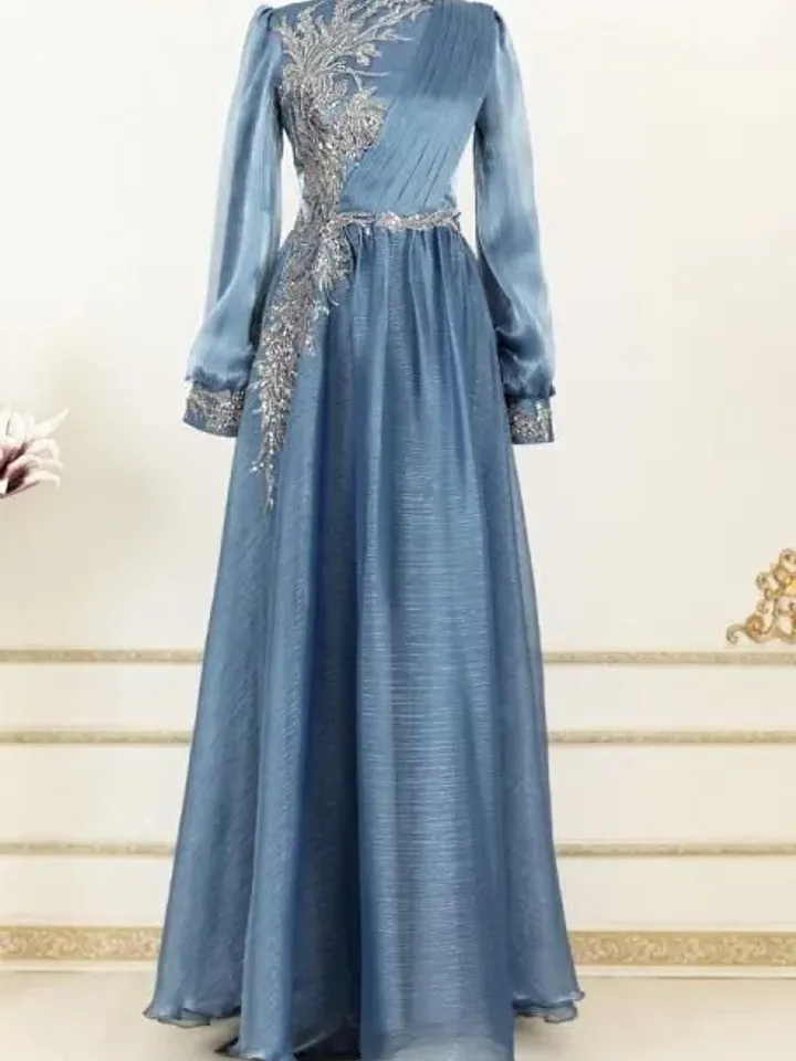 AHUNARE HIJAB - Wedding Dress, Muslim Evening Gown, Nikah, Islamic Wedding, Engagement, Bridesmaid,