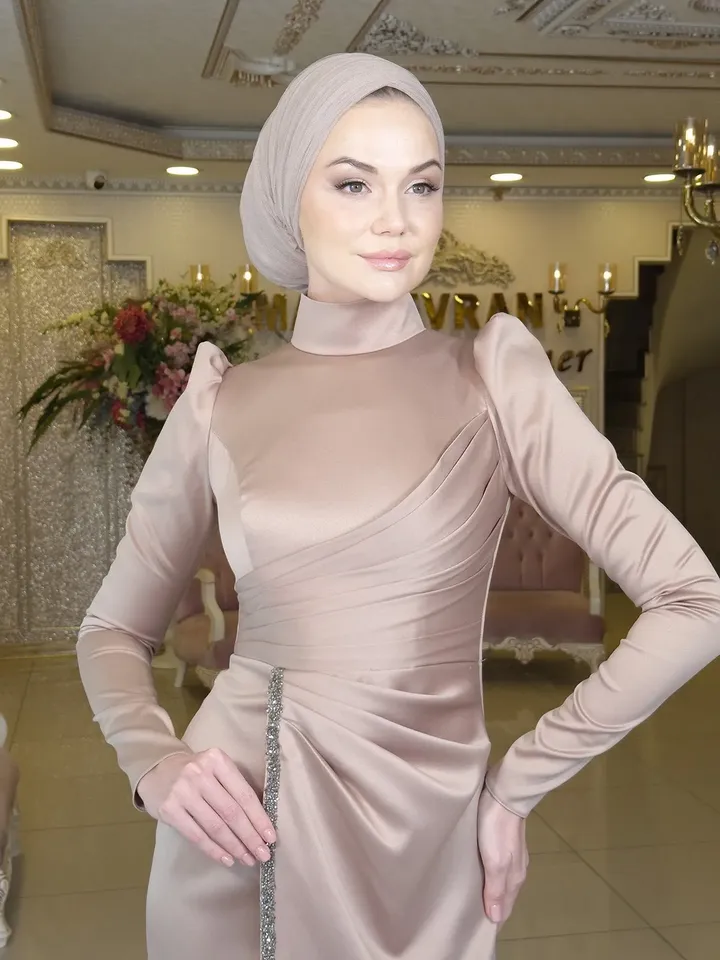 AHUNARE HIJAB - Wedding Dress, Muslim Evening Gown, Nikah, Islamic Wedding, Engagement, Bridesmaid